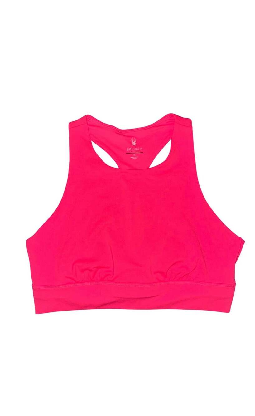 Spyder Active Sports Bra Size XL Pink Racerback